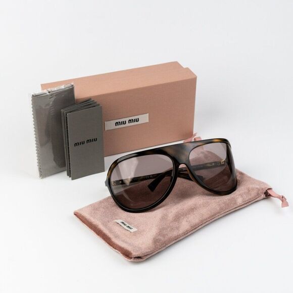 NEW Miu Miu MUA01S RUNWAY 11Z06I Havana Light Purple Sunglasses - Picture 1 of 10